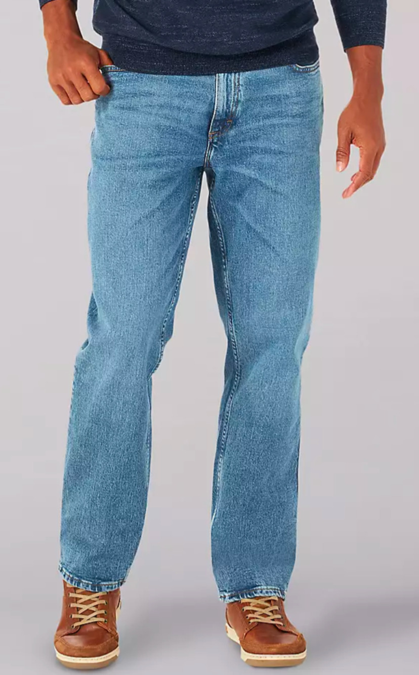 Lee Relaxed Fit Straight Leg Jeans Men 30x34 True Blue Comfort Stretch NWT